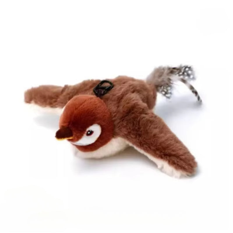 Peluche pájaro volador - juguete interactivo para mascotas