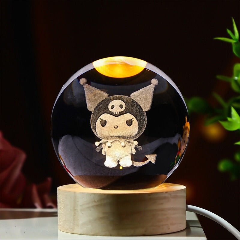 Lámpara esfera de cristal KUROMI